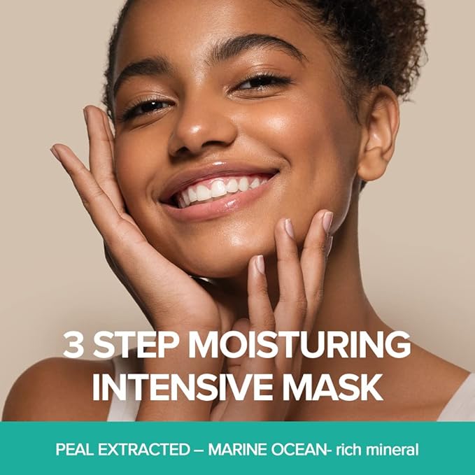 JMsolution Marine Luminous Pearl Deep Moisture 3 Step Skin Care Face Mask - Korean Skincare Facial Mask - boosting Brightening Moisturizing-10 Sheets for Dry Skin-BrightBean Baby