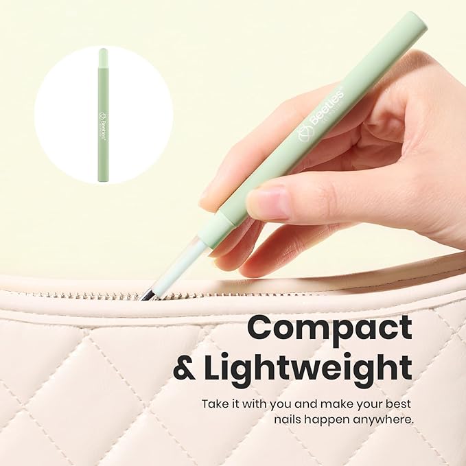 Beetles Nail Art Brushes, Clean Up Brush Gel Polish Nail Art Design Pen Painting Tools Fingernail Brush Nail Cleaning Brush Nail Art Liner Brush and Nail Dotting Pen Salon Diy at Home-BrightBean Baby