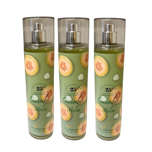 Bath & Body Works Cucumber Melon Fine Fragrance Mist 8oz - Pack of 3-BrightBean Baby