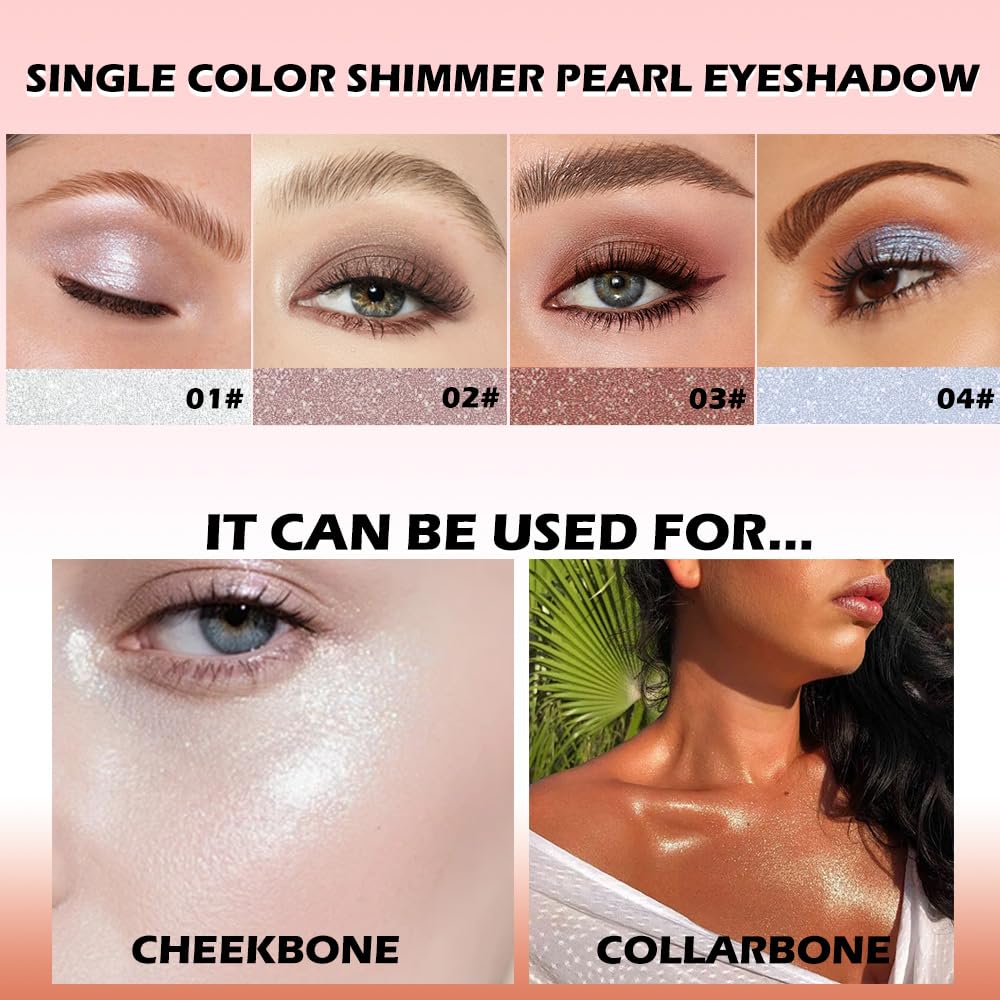 Red Brown Shimmer Single Eye Shadow Palette Makeup with Mirror,Neutral Powder Monochrome Eyeshadow for Older Women,Waterproof Long Lasting Naturing-Looking sombras para ojos-BrightBean Baby