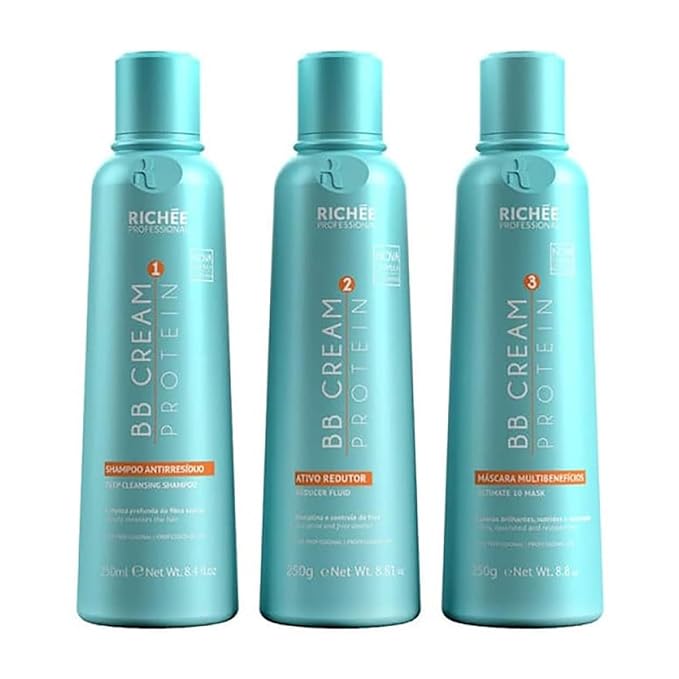 Richée Professional | Liso BB Cream Kit | Pure Active Ingredients And Extraordinary Shine | (3x) 250 ml / 8.4 fl.oz.-BrightBean Baby