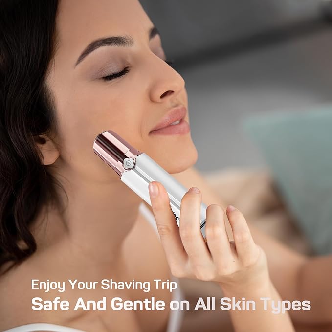 Facial Hair Remover, Upper Lip Hair Removal for Women, Electric Face Razor/Shaver, Gurelax Hair Removal Device, with a Storage Bag