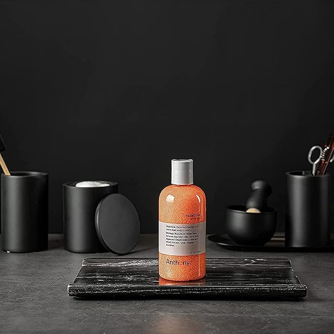 Anthony Facial Scrub, 8 Fl Oz, Contains Aloe Vera, Sand, Algae, Chamomile, Vitamin C, Soothes, Protects, Refreshes and Removes Dead Skin Cells (2 pack)-BrightBean Baby