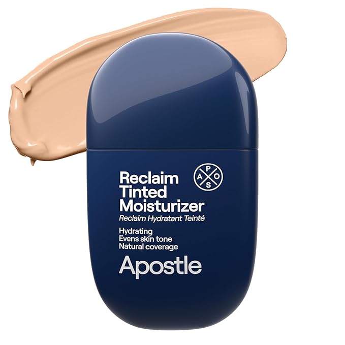 APOSTLE Reclaim Tinted Moisturizer for Men (9 Kingston) - Niacinamide, Vitamin E, Squalane, Hyaluronic Acid, Tinted Face Moisturizer For Men. Hydrates, Evens Skin Tone, Reduces Fine Lines, 1 Fl. Oz.-BrightBean Baby
