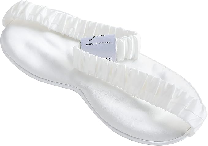 Silk Sleep Mask Light Blocking Luxury 100% Mulberry 19mm Silk Eye Mask Eye Cover Blindfold Ultra Soft Light & Comfy Anti Aging Skin Care with Travel Bag Gift Package-BrightBean Baby