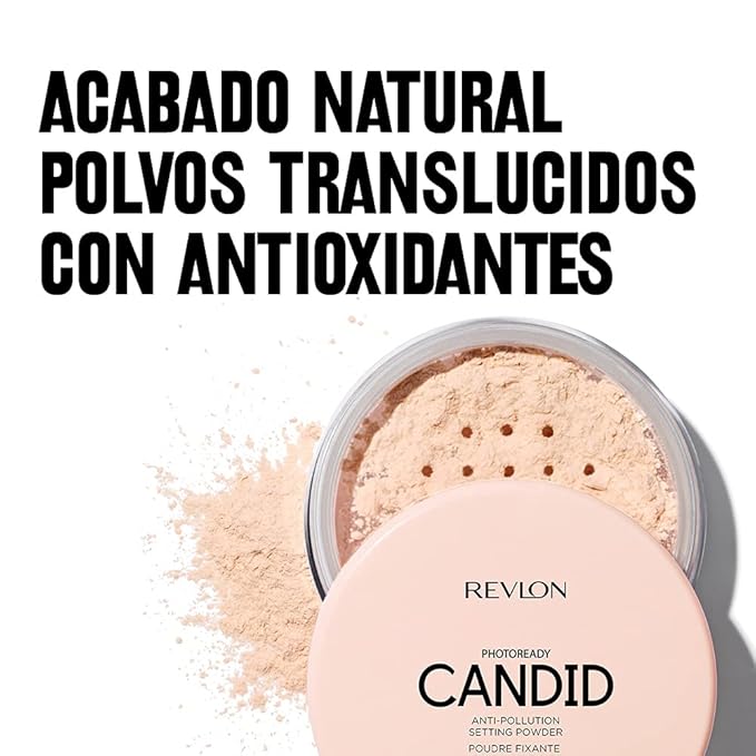 Revlon PhotoReady Candid Setting Powder, with Anti-Pollution, Antioxidant Ingredients, without Parabens, Pthalates and Fragrances; Shade 002 .34 Fluid Oz-BrightBean Baby