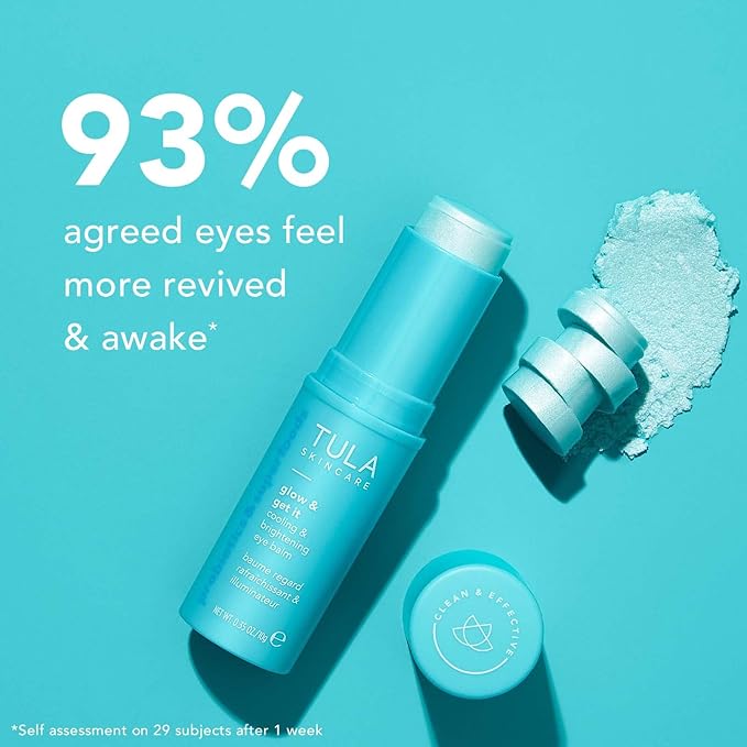 TULA Skin Care Eye Balm Glow & Get It - Dark Circle Treatment, Instantly Hydrate and Brighten Undereye Area, Portable and Perfect to Use On-the-go, 0.35 oz.-BrightBean Baby
