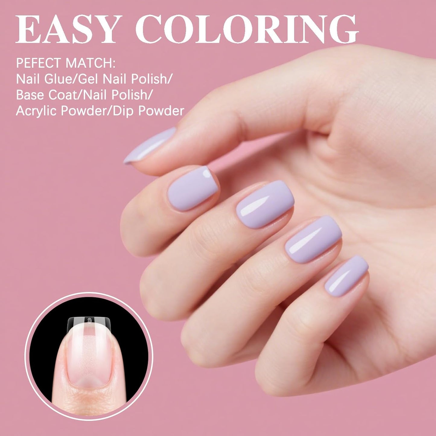 Extra Short Square Nail Tips, SSWSBYKE Gel Acrylic Nail Tips for Full Cover Pre-Shaped Fake Nails Tips Half Matte Press On Nails for Extension Home DIY Salon 300pcs 15 Sizes-BrightBean Baby