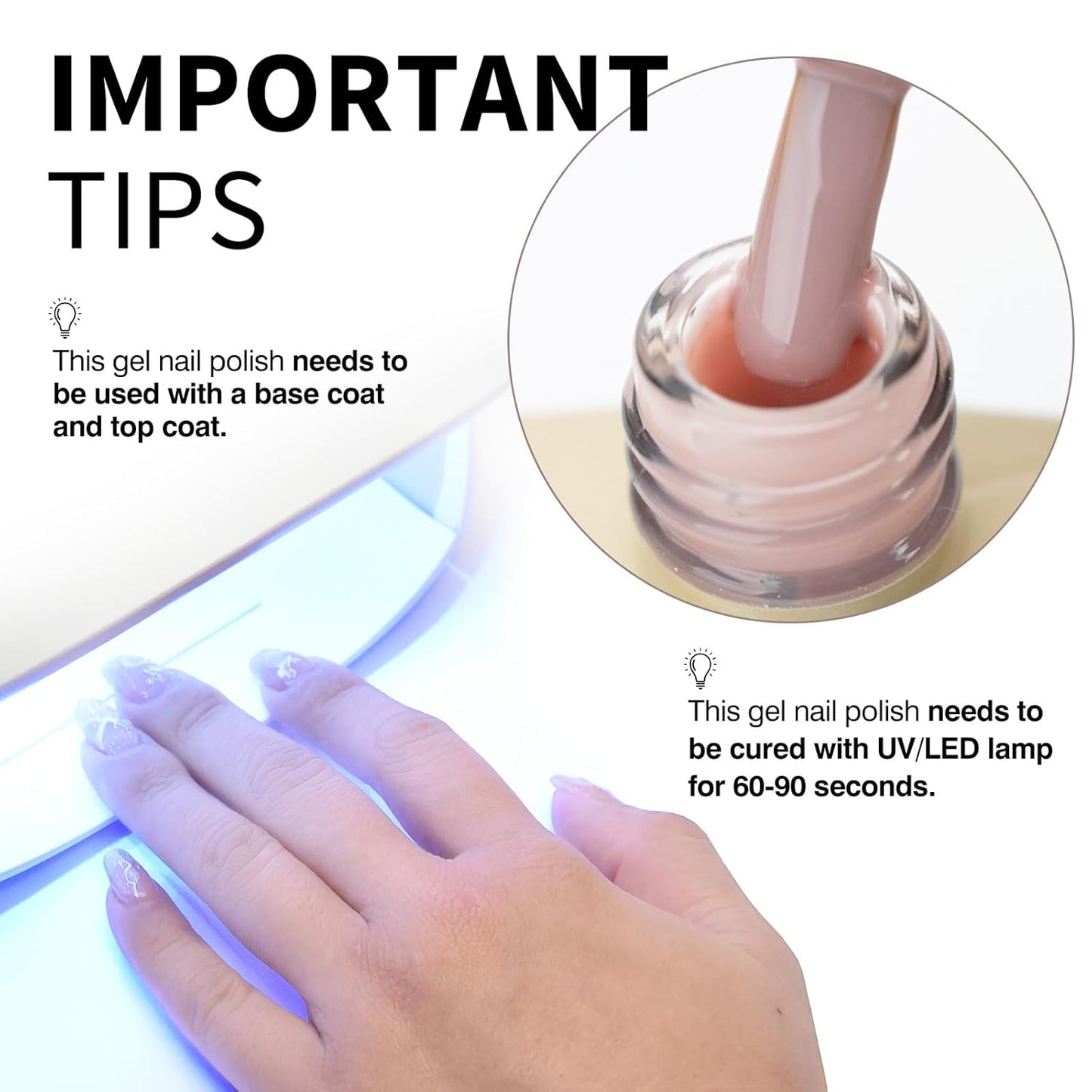 CANNI Nude Pink Jelly Gel Polish – 9ML Translucent Sheer Nude Soak-Off UV/LED Gel Nail Polish for DIY Manicure or Salon Use-BrightBean Baby