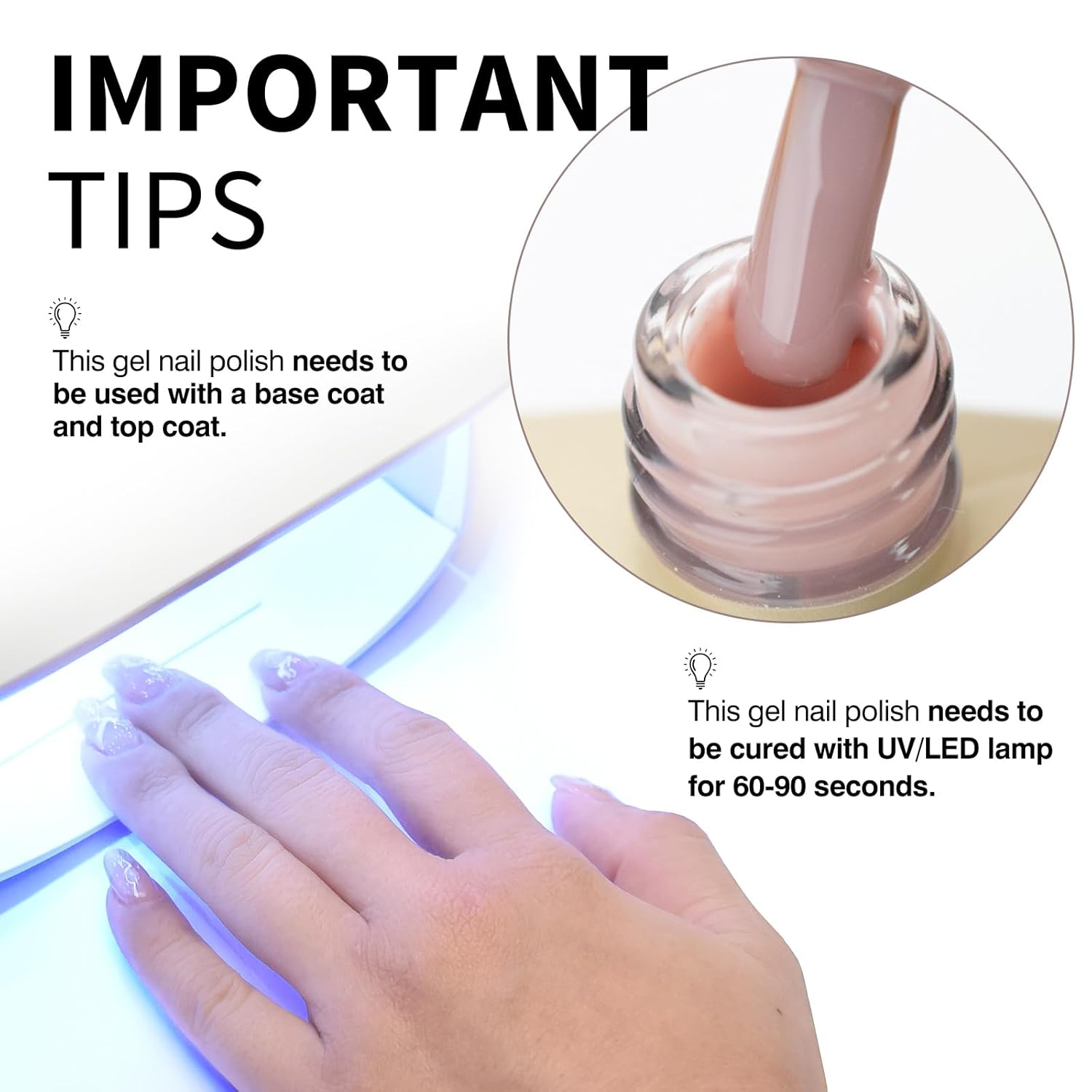 CANNI Nude Pink Jelly Gel Polish – 9ML Translucent Sheer Nude Soak-Off UV/LED Gel Nail Polish for DIY Manicure or Salon Use-BrightBean Baby