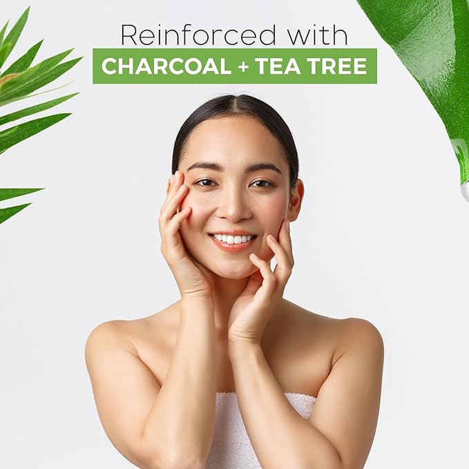 Charcoal & Tea Tree Peel-Off Face Mask - Blackhead Remover, Acne Treatment, Unclogs Pores, Deep Cleansing - Dermatologist Tested Korean Skincare, Clean Beauty, Cruelty-Free - 6.7 Fl oz-BrightBean Baby