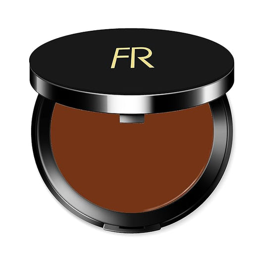 Cream To Powder Foundation by Flori Roberts, Full Coverage for Women of Color or Deeper Skin Tones, Long Lasting Makeup, Matte Finish, Covers Uneven Complexion and Hides Imperfections, 0.30 oz-BrightBean Baby