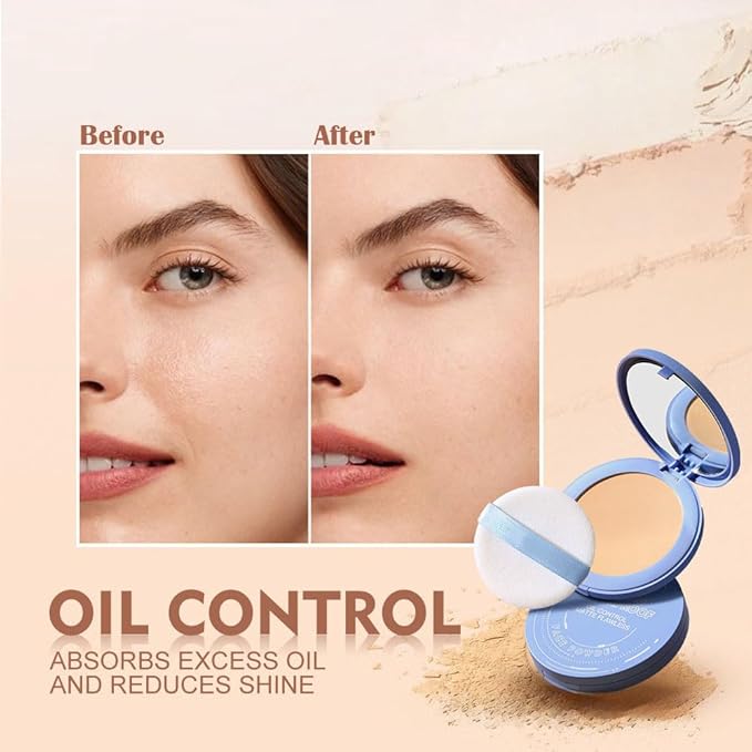 Pressed Matte Face Powder Makeup & Setting Powder for Poreless Wrinkle Blurring Contour Concealer Finishing,Lightweight,High Coverage,Shine Control, N.W 10g (01#)-BrightBean Baby