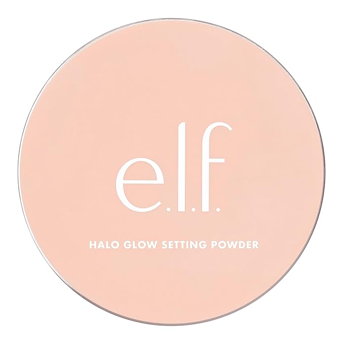 e.l.f. Halo Glow Setting Powder, Smooths The Look Of Pores & Fine Lines, Creates An Airbrushed Finish, Vegan & Cruelty-Free, Deep-BrightBean Baby