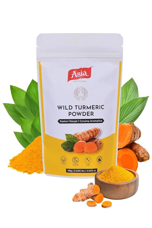 Asia Wild turmeric Powder by Asia | 100g /3.5 Oz | Kasturi Manjal | Curcuma Aromatica |100% Natural – Nothing external added | Preparing Turmeric Face Mask | For Face Packs & Face Mask-BrightBean Baby