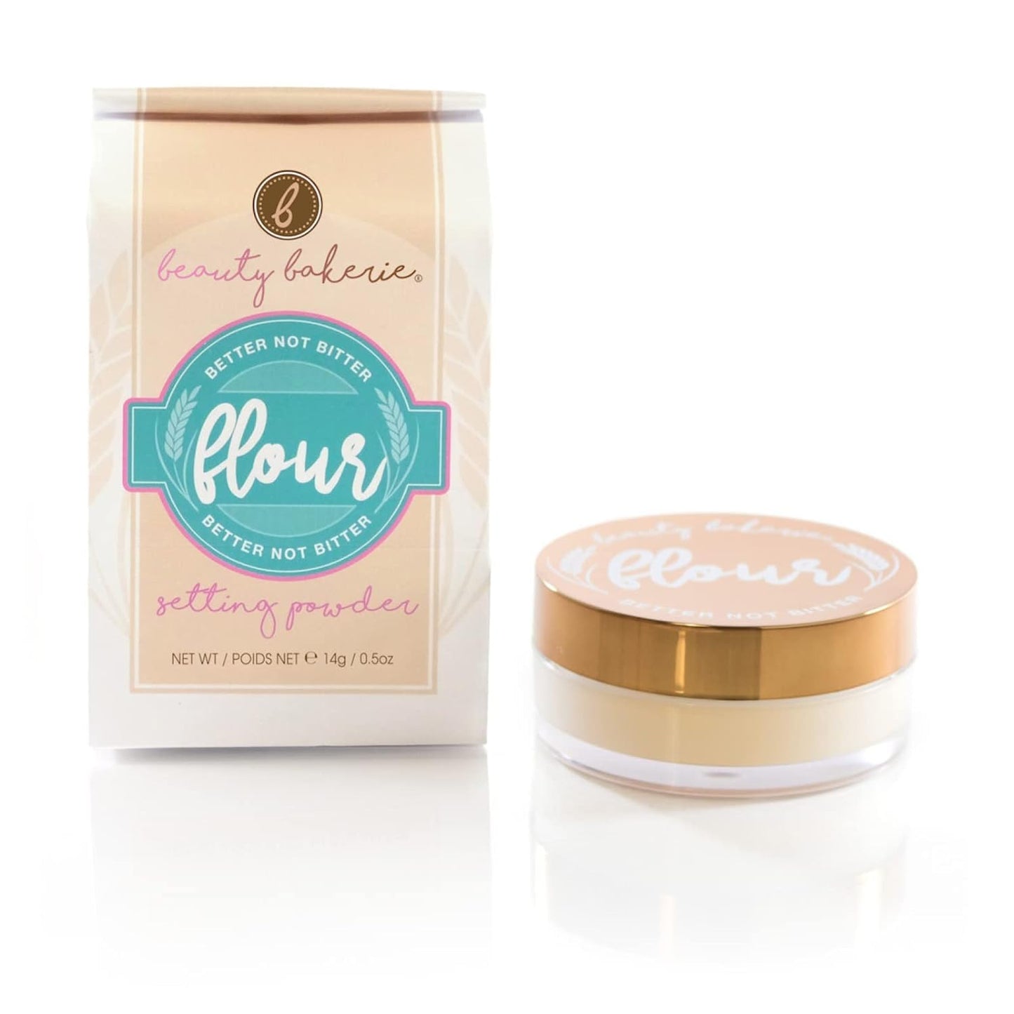 Beauty Bakerie Flour Setting Powder for Foundation, Loose Face Powder Makeup, Perfect for Oily Skin, Long-Lasting Matte Finish, Ideal for Baking and Blurring, 0.5oz, Cassava (Yellow)-BrightBean Baby