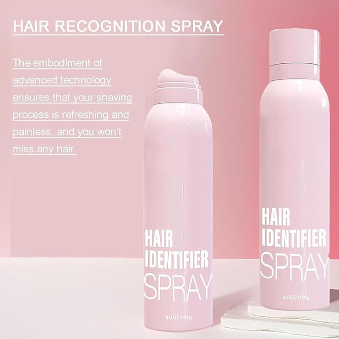 2pcs Hair Identifier Spray for Face Shaving, Skin Body Hair Identifying Spray With Razors,Hair identifier for Face Dermaplaning, Moisturizing and Skin Care Dermaplaner