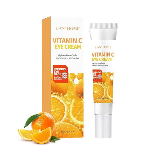 Vitamin C Eye Cream For Dark Circles, Under Eye Cream Anti Wrinkles For Reduce Puffiness And Bags Fine Lines, Wrinkles, Hydrating Eye Lifting Skin Care Anti Aging Eye Cream(0.7 FL.Oz)-BrightBean Baby