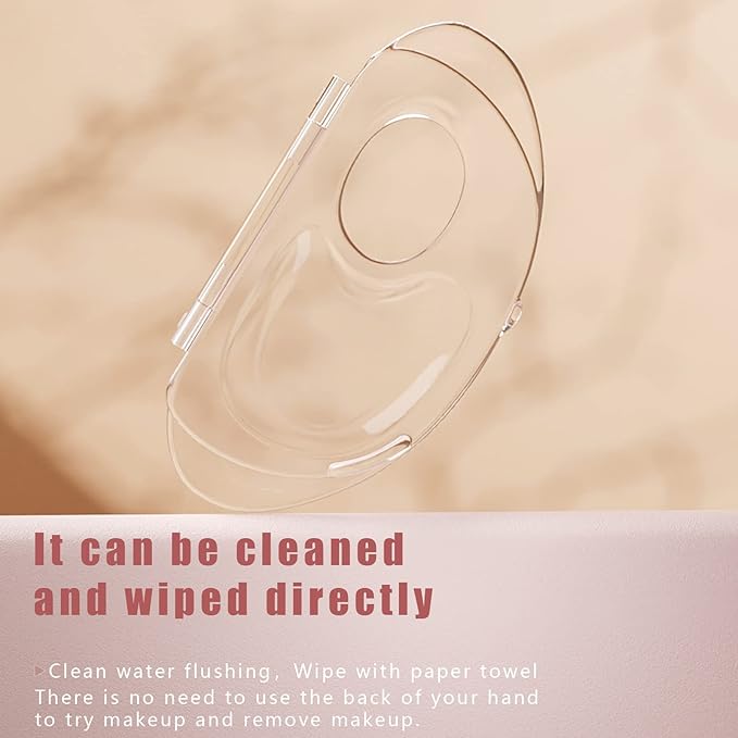 Color Palette can be 180 Degrees fold to Receive Liquid Base Makeup Color Palette Transparent Acrylic Powder Chassis Palette Nail Eyeshadow Eyelash Professional Makeup Color Palette-BrightBean Baby