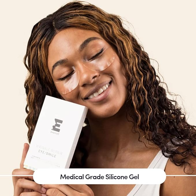 Wrinkle Repair Eyes and Smile - Hydrating Under Eye Patches for Puffy Eyes and Fine Lines - Reusable Silicone Gel Masks - Anti-Wrinkle Treatment, USA Made (2 Count)-BrightBean Baby