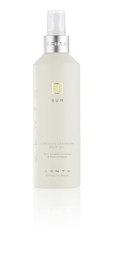 Zents Luminous Cashmere Body Oil (Sun Fragrance) | Moisturizing Body Oil with Vitamin E & Organic Coconut Oil | Softens & Smooths Skin | 8 fl oz-BrightBean Baby