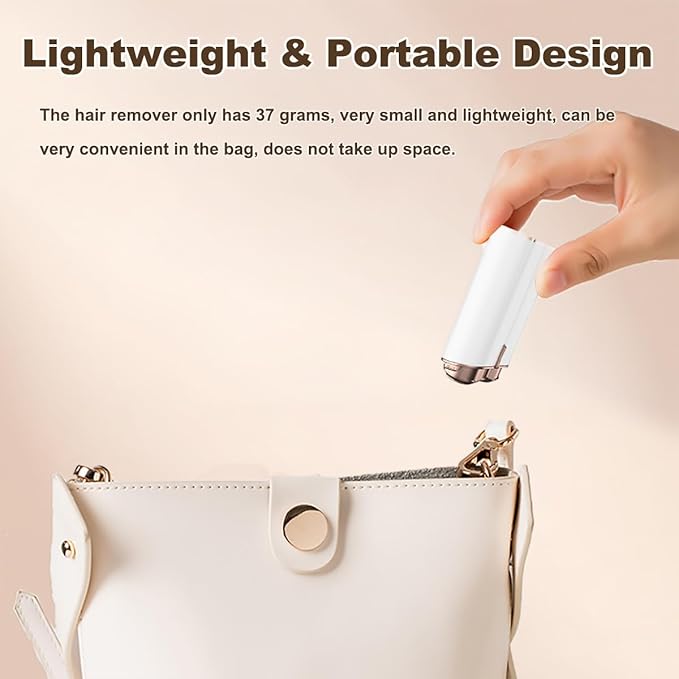 Facial Hair Removal for Women, Portable Painless Electric Shaver Device with Built-in LED, Wet/Dry Electric Razor Hair Remover Epilators for Face, Chin, Upper Lip and Arms (White-2025)-BrightBean Baby