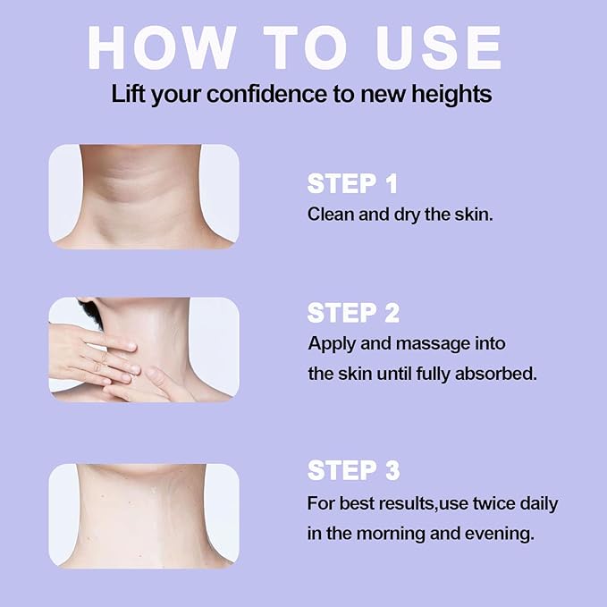 Neck Firming Cream, Neck Tightening Cream, Tighten and Lift Neck Cream, Neck Creams for Tightening and Firming Sagging Skin, Help Reduce Fine Lines & Wrinkles-BrightBean Baby