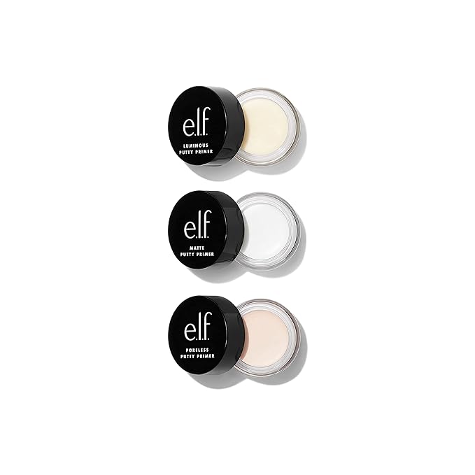 e.l.f. Cosmetics Putty Primer Trio, Includes Poreless Putty, Matte Putty & Luminous Putty, Travel Size, 0.14 Oz (4g) Each, 0.14 ounces, Count 3 ( Pack of 1)-BrightBean Baby