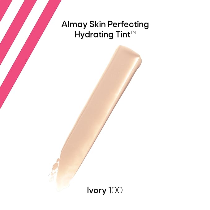 Almay Hydrating Liquid Foundation Tint, Lightweight with Light Coverage, Naturally Dewy Finish, Hypoallergenic, Dermatologist TestedFragrance Free, 100 Ivory, 0.94 fl oz.-BrightBean Baby