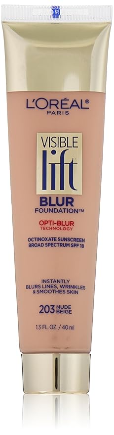 L'Oréal Paris Visible Lift Blur Foundation, Nude Beige, 1.3 fl. oz.-BrightBean Baby