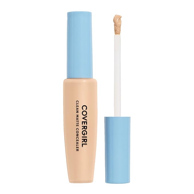 COVERGIRL - Clean Matte Concealer, Oil-Free, Lightweight Formula, Blendable, Natural-Looking Coverage, 100% Cruelty-Free-BrightBean Baby