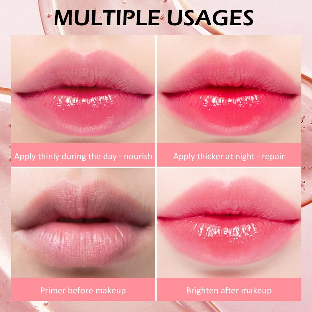 evpct 6Pcs Mini Clear Color Change Changing PH Tinted Lip Gloss Sets for Women, Lip Oil Gloss Balm Tint Stain Glaze Pack Hydrating Moisturizer Lipstick Magic labiales magicos 0.071fl.oz *6-BrightBean Baby