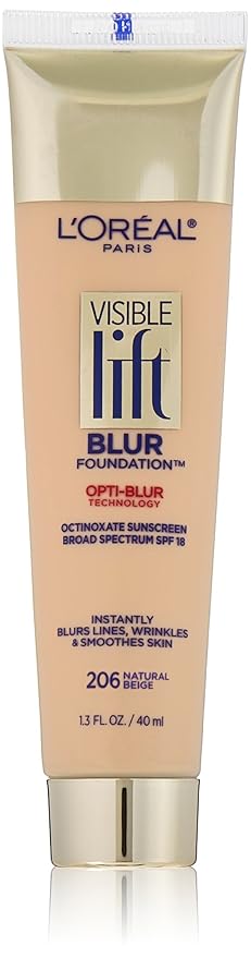 L'Oréal Paris Visible Lift Blur Foundation, Natural Beige, 1.3 fl. oz.-BrightBean Baby