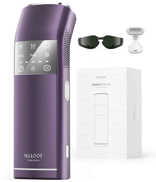 IPL Laser Hair Removal for Women and Men, 2 Lights, 2℃, 16.6 cm² Sapphire Ice Cooling for Sensitive Skin, 4-Pulse Mode for Ingrown Hair, Bikini, Face, Body Permanent Epilator Home Hair Removal Device-BrightBean Baby