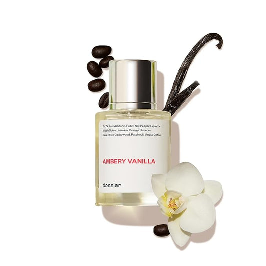 Dossier - Ambery Vanilla 1.7Oz (50ml) - Eau de Parfum - Inspired by Y S.L's B.lack O.pium - Long-lasting Fragrance - Feminine-BrightBean Baby