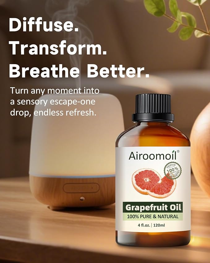 Pure Grapefruit Essential Oil - Fresh Citrus Scent Aromatherapy for Diffusers, Candle Soap Making, Massage Oil 4 Fl Oz-BrightBean Baby
