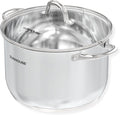 SUNHOUSE Stainless Steel Stock Pot 11 Quart with Lid - Premium Large Capacity Pot