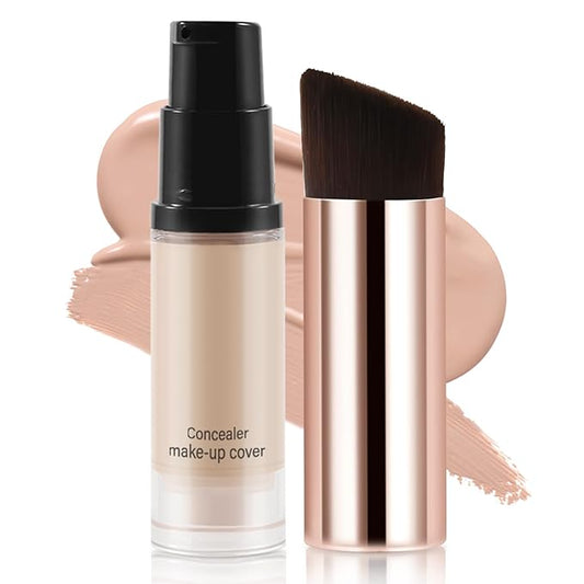 2pcs Liquid Concealer Set with Brush,Full Cover,Concealer Wand with Matte Finish,Corrects，Covers，Long Wear Up to 24hr-BrightBean Baby
