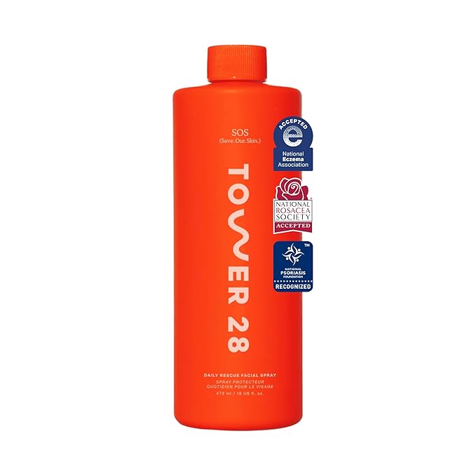 Tower 28 Beauty SOS Daily Rescue Facial Spray Jumbo Refill 16 oz / 480 mL-BrightBean Baby
