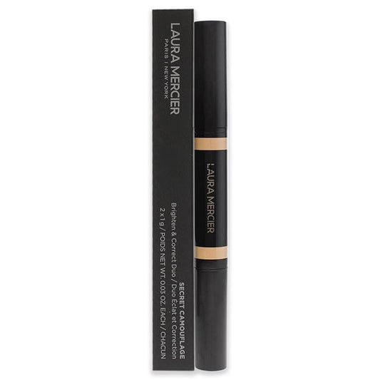 Laura Mercier Secret Camouflage Concealer Duo Stick - 1W Light with Warm Undertones Women 2 x 0.03 oz-BrightBean Baby