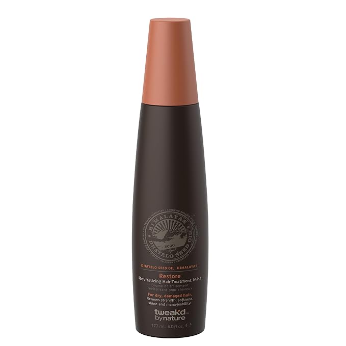 Tweak’d by Nature - Restore Revitalizing Hair Treatment Mist, Strengthens and Protects Hair for Soft Feel and Healthy Shine, Cruelty Free (6 ounces)-BrightBean Baby