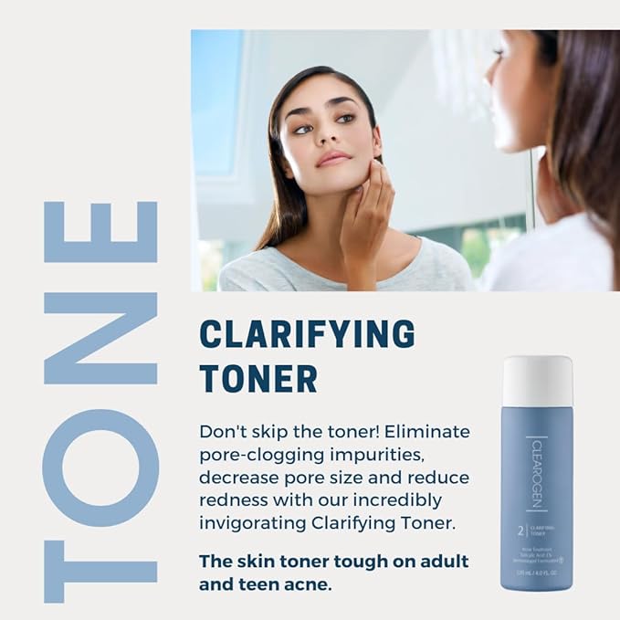 Clarifying Toner for Acne and Blemishes, Face Toner, Facial Toner, Skin Toner, Acne Toner, Toner Oily Skin, Salicylic Acid Toner, Astringent for Face, Toners, 4 Fl Oz-BrightBean Baby