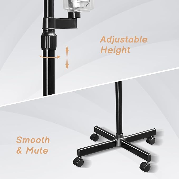 Winado 2 in 1 Facial Steamer with 5X Magnification Light, Deep Cleaning for Personal Skin Care, Beautician Steamer Professional Humidifier Facial Spa Mist Steam for Home & Beauty Salon, Black-BrightBean Baby