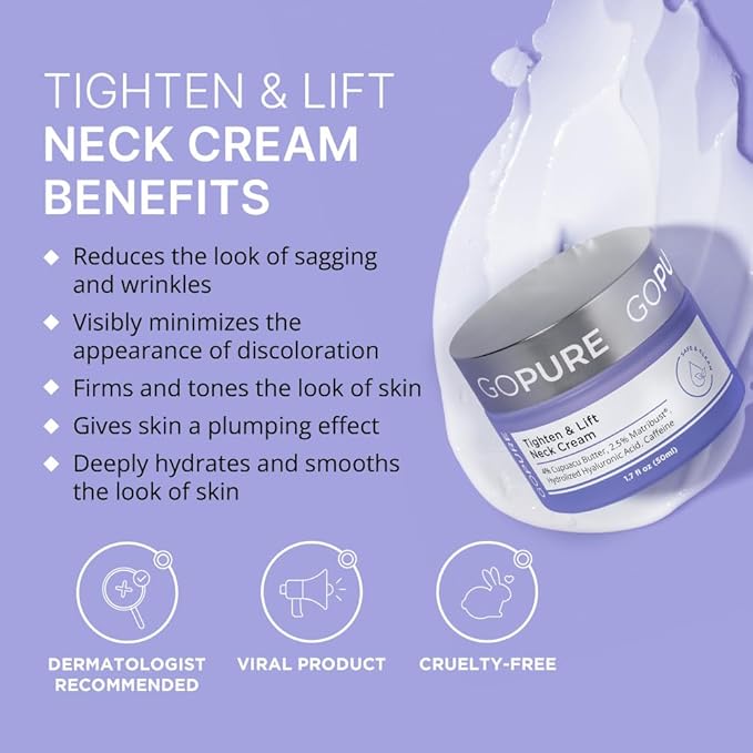 goPure Tighten and Lift Neck Cream - Clinically Tested - Pack of 2-BrightBean Baby