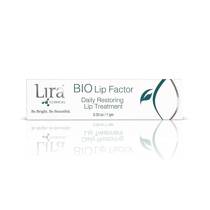 Lira Clinical Bio Lip Factor - Lip Balm SPF 15 for Soft, Full, and Supple Lips - Lip Treatment with Peptides, Vitamin C, E, Jojoba Oil, Avocado Oil - Lip Moisturizer for Dry Lips - 0.25 Ounce-BrightBean Baby