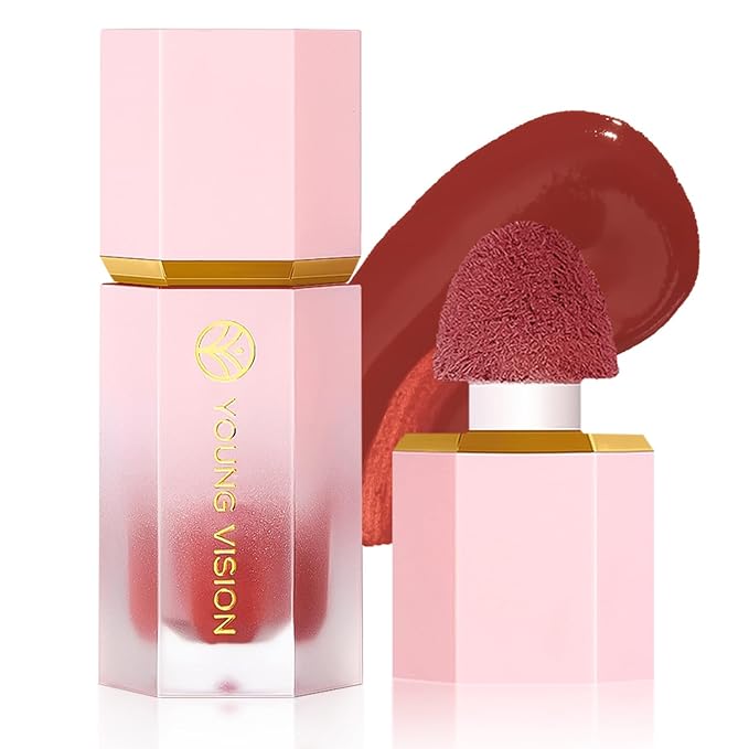YOUNG VISION Liquid Cheek Blush -Soft Cream Rouge/Blusher Makeup, Buildable Gel-Cream Formula, Long-Wearing, Dewy Finish-BrightBean Baby