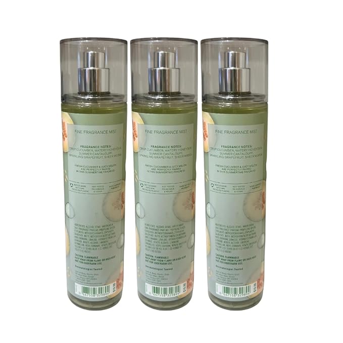 Bath & Body Works Cucumber Melon Fine Fragrance Mist 8oz - Pack of 3-BrightBean Baby