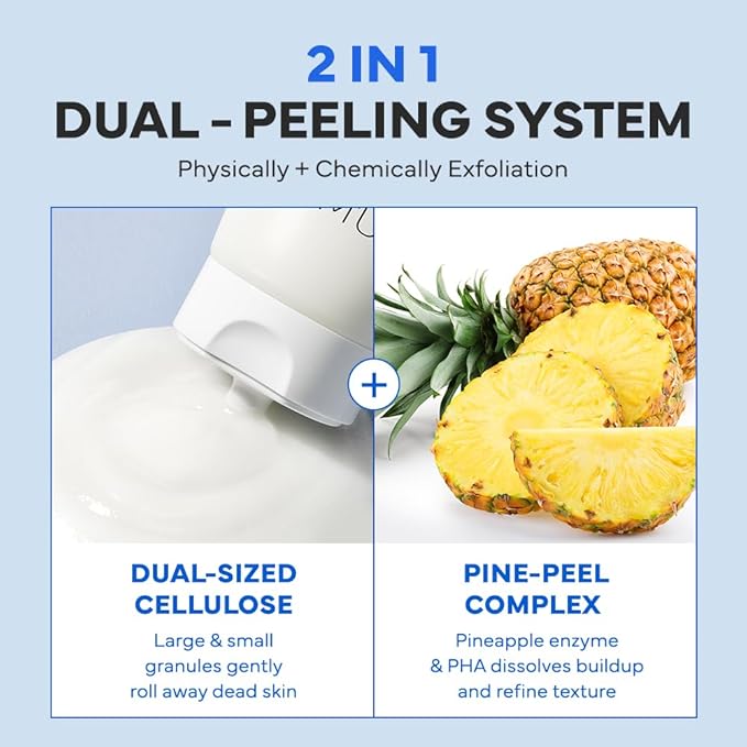 SAM’U PH Sensitive Cloud Peeling Gel – Gentle Exfoliating Gel for Face with Pineapple Enzymes & Hyaluronic Acid – Hydrating Facial Peel & Face Scrub for Sensitive Skin, 120ml, 3.38 fl.oz-BrightBean Baby