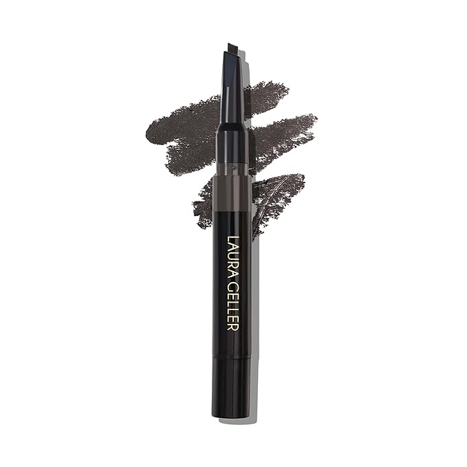 LAURA GELLER NEW YORK Sculpt-n-Stay Waterproof Brow Pencil & Gel- Soft Black-BrightBean Baby