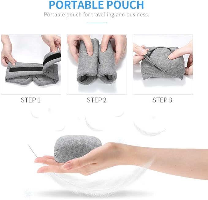 FRESHME Cotton Sleep Eye Mask for Men - Upgrade Design Blackout Side Sleeper Eyes Cover for Night Sleeping, Large Size Wide Soft Travel Airplane Blindfold with Adjustable Velcro Strap for Work Nap-BrightBean Baby